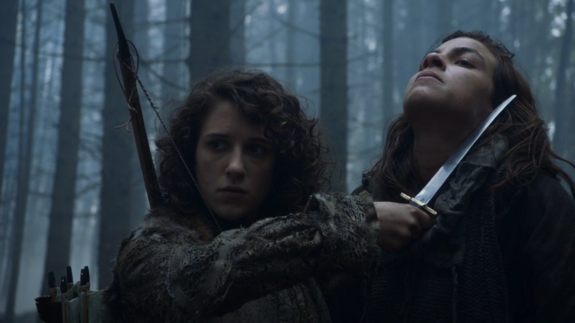 Ellie Kendrick: Meera Reed | Game of Thrones | On the right: Natalia Tena: Osha