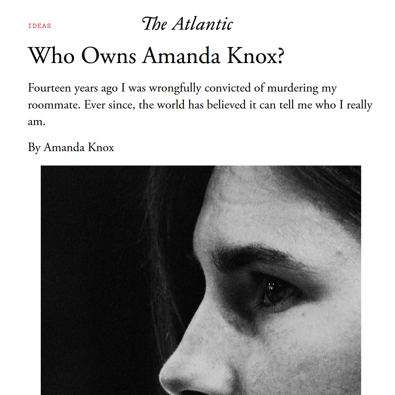 Who Owns Amanda Knox?  by Amanda Knox  The Atlantic